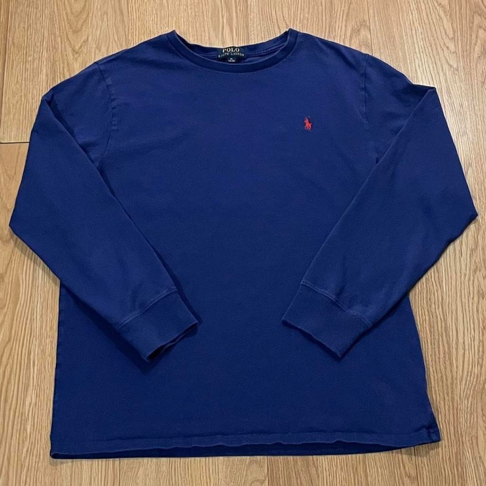Polo Ralph Lauren Boys XL 18-20 Long Sleeve Shirt Dar Blue Preppy Classic